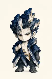 Mountain Folding Walker, Mountains and Rivers Enter the Body, Chibi Avatar · Illustration Image
