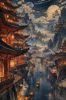 Beneath the Eaves · Illustration AI Image