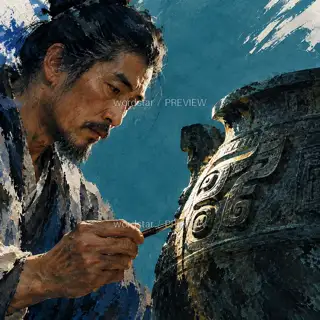 Light Across the Mask · Illustration Image