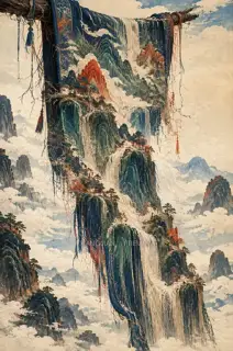 Hanging Embroidery · Illustration AI Image