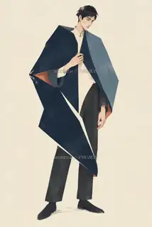 Mountain Folding Walker, Negative Form Broken Mountain · Illustration Image