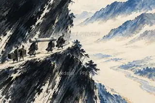 The Troupe Crosses the Pass · Illustration Image