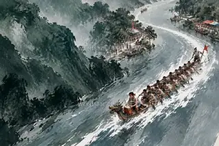 Banks Await the Boats · Illustration Image