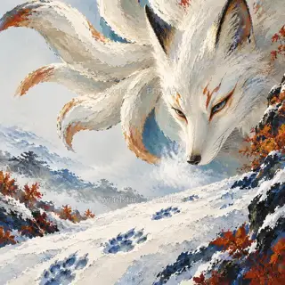 Tracks on Snow · Illustration Image