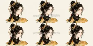 Gilded Musician · Singing Steps Awaken Day · Expression · Illustration Image