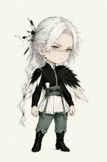 Crane Shadow Oversees Spring, Spring Ritual Broken Feathers, Chibi Avatar · Illustration Image