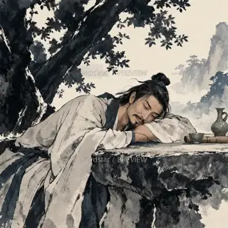 A Drowsy Smile · Illustration Image
