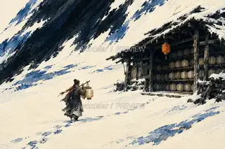 Lanterns after Snow · Illustration Image