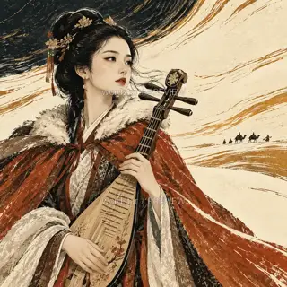 Holding the Pipa · Illustration Image