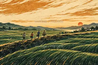 Returning Late at Summer Solstice · Illustration Image