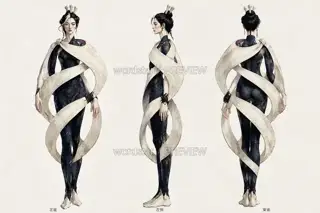 Night-Mending Weaver · Star Bone Woven Robe · Same Board Three Views · Illustration Image