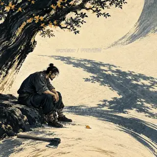 Waiting for the Tree Shadow · Illustration Image