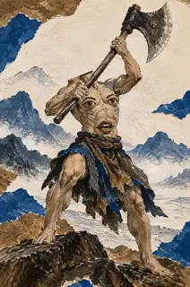 The Axe at His Side