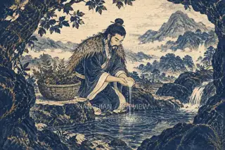 At the Spring · Illustration AI Image