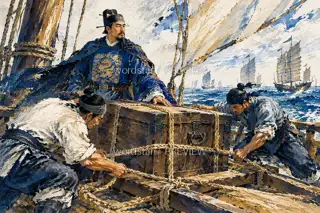 Steadying a Cargo Chest · Illustration Image