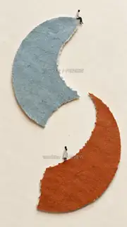 Between full and crescent · Illustration Image