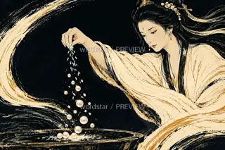 Rice in the Falling Moment · Illustration Image