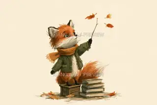 The Fox Leaf Band · Illustration AI Image