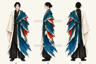 Mountain Folding Walker - Turning Back Over the Mountain - Three Views on Same Board · Illustration Image