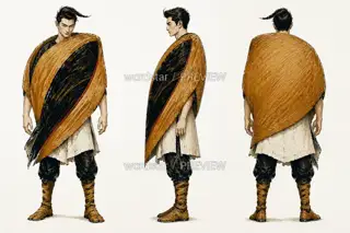 Thunder Picking Boy, Drum Bone Echo, Three Views · Illustration Image
