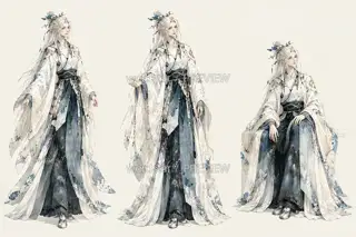 Snow Porcelain Dream Gazing, promo page original character, movement · Illustration Image
