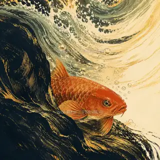 Waiting in the Current · Illustration Image