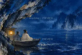 Listening to Rain from the Moored Boat · Illustration Image