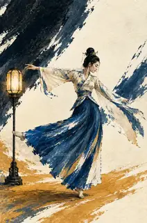 Turning beside the Lamp · Illustration Image