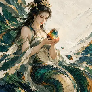 Five Colors in Her Palm · Illustration Image