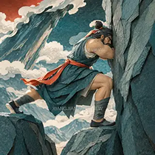 Against the Mountain · Paper Art AI Image