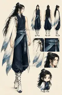 Moon Tide Walker, Traces Left by the Ebbing Tide, Chibi Avatar · Illustration Image