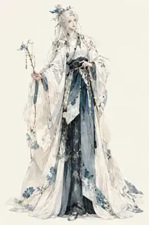 Snow Porcelain Dream Gazing, promotional character key art · Illustration Image