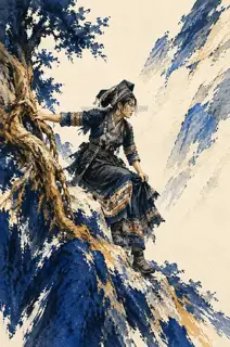 Climbing by the Root · Illustration Image