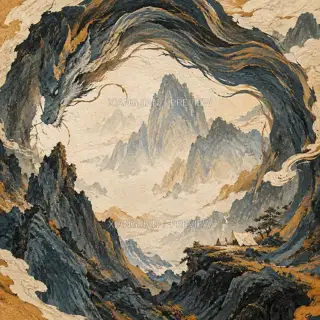 Camp at the Snow Line · Illustration AI Image