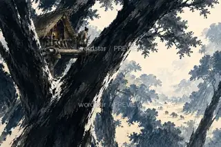 Above the Night Ground · Illustration Image