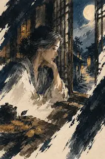 Waiting at the Window · Illustration Image