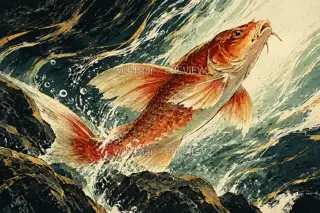 A Tail through the Waves · Illustration Image