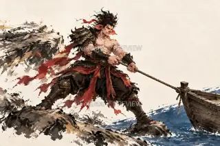 Hauling the Boat Ashore · Illustration Image