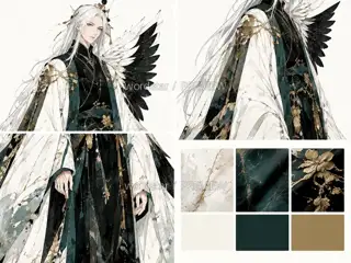 Crane Shadow Herald of Spring - Promotional Page Original Character - Body and Materials · Illustration Image