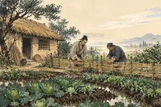 Mending the Fence after Rain · Illustration Image