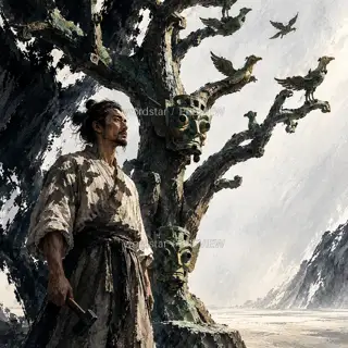 Tree Shadows on a Shoulder · Illustration Image