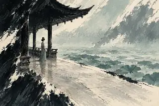 Rain beyond the Stage · Illustration Image