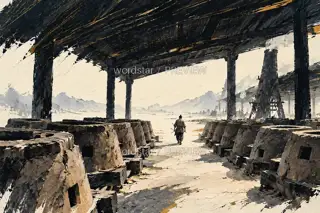 Dawn in the Mold Yard · Illustration Image