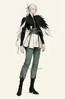 Crane Shadow Courts Spring Spring Rite Broken Feathers Short Garment Revision · Illustration Image