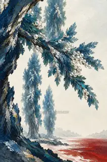 Pearl Leaves Up Close · Illustration Image