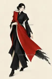 Crimson Lantern Night Patrol - Mythic Character Art · Illustration Image