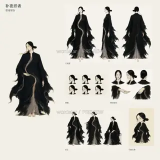 Night-Mending Weaver - Transparent and Overview Process Version - 1 · Illustration Image