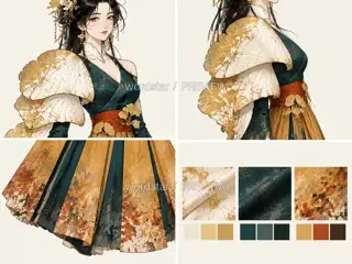 Ginkgo Branch Bearer Autumn Rite Lingering Year Form and Material · Illustration Image