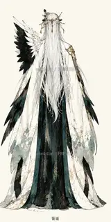 Crane Shadow Spring Herald · Promo Page Original Character · Back · Illustration Image