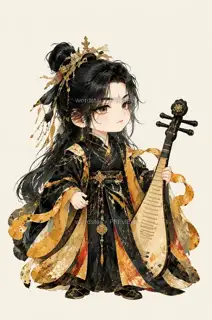 Golden Musician · Original Character from Promo Page · Chibi Form · Illustration Image